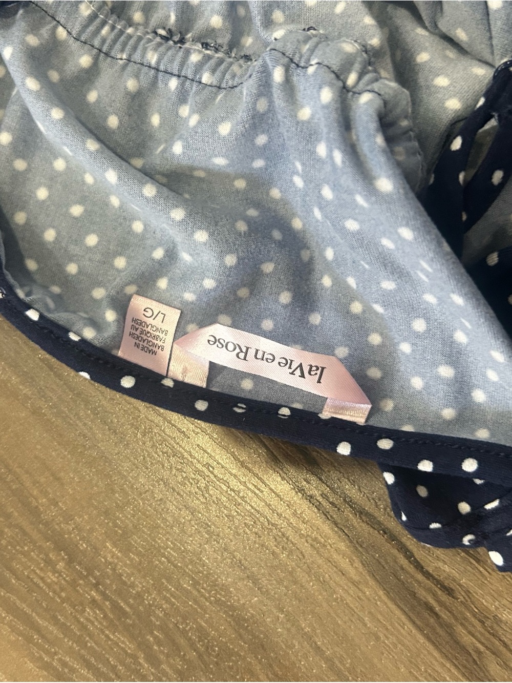 La Vi En Rose Navy Polka Dot Mini Dress - Picture 7 of 7